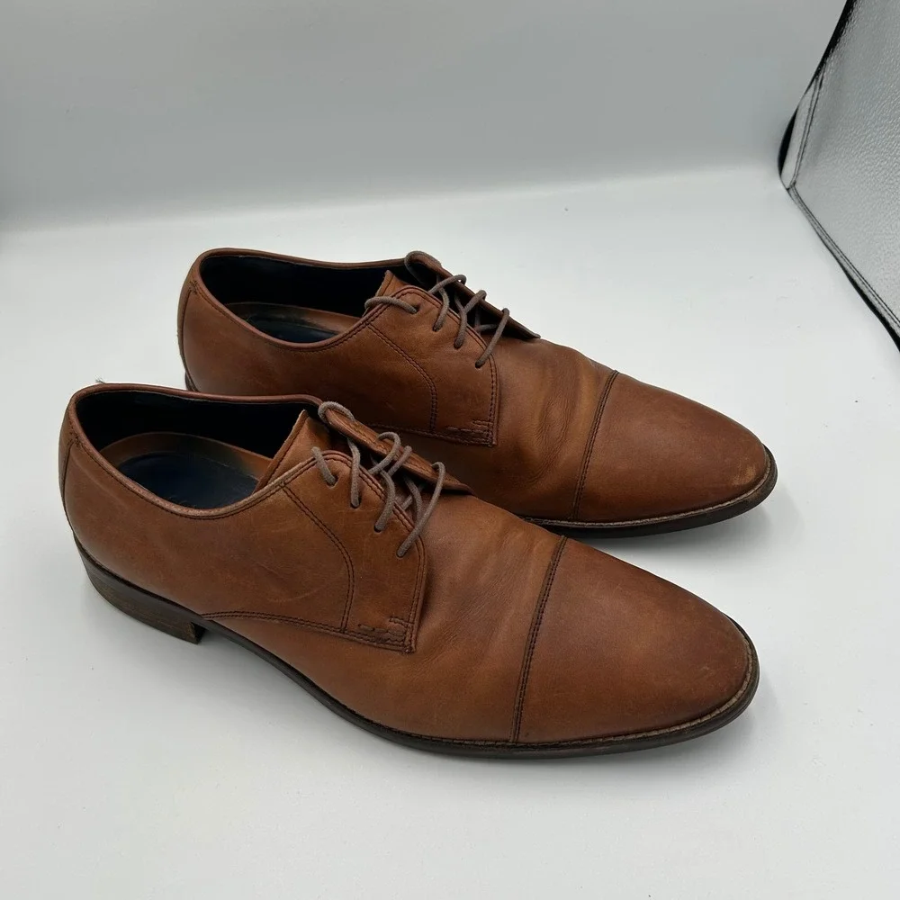 Cole Haan Cap Toe Derby Mens 10.5 Brown Leather Grand.OS‎ C11632